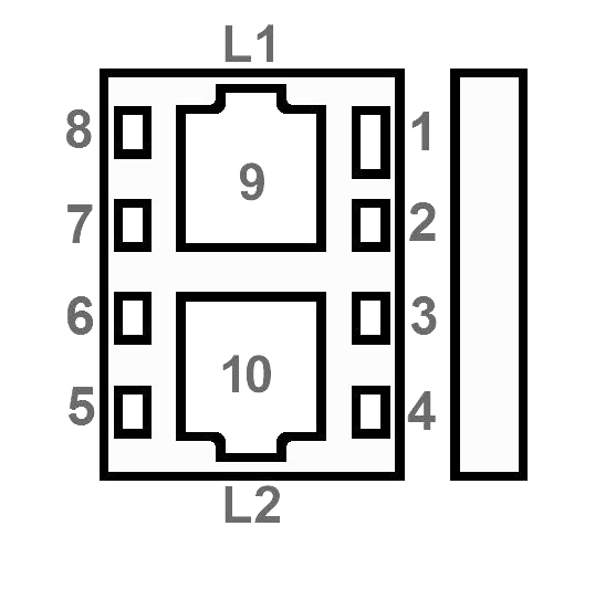 Корпус и распиновка компонента IXD9208B263DR