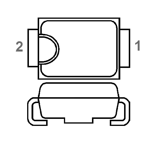 Корпус и распиновка компонента 1SMB120A