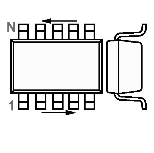 Корпус и распиновка компонента TCR3DG11