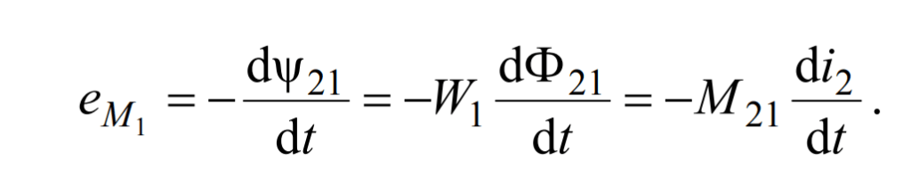 Потокосцепление взаимоиндукции формула
