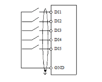 Cхема подключения цифровых входов СИРИУС-А8.