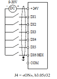 Cхема подключения цифровых входов СИРИУС-С8 по типу NPN