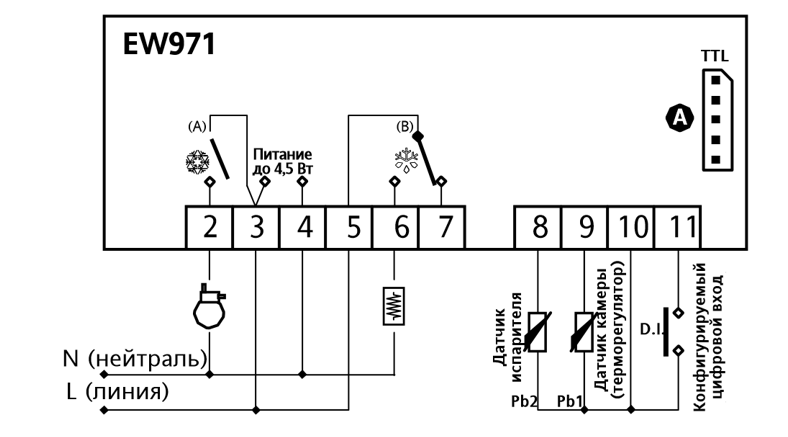 схема подключения EW971